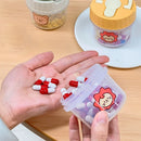 Ljojo Mini Pill Box with Handle: Clear Sealed Moisture-Proof Medicine Organizer