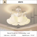 LED White Pink Crown Chandelier Ceiling Light for Living Room by Ljojo