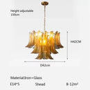 Vintage Amber Glass Indoor Chandelier - Scandinavian Style Lighting by Ljojo
