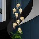 Ljojo LED Chandelier: Stylish Staircase and Ceiling Pendant Lighting for Living and Dining Rooms