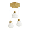 Ljojo Milky White Glass LED Pendant Chandelier - Modern Home Decor Light