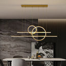 Ljojo Modern Gold Black Dimmable Chandelier for Dining Room - Elegant Pendant Lamp Lighting