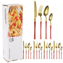Ljojo 16-Piece Stainless Steel Tableware Set for Restaurants, Hotels, and Homes