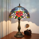 Ljojo 12“ Stained Glass Table Lamp - Bedroom, Living Room, Office Decor