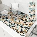 Ljojo Leopard Print Dish Drying Mat