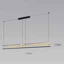 Ljojo Modern Acrylic LED Pendant Light for Dining Room | Long Strip Chandelier with Minimalist Design