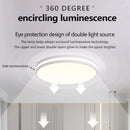 Macaron LED Ceiling Light: Modern Wood Grain Room Decor - Remote Dimming Ljojo