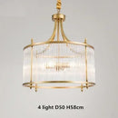 Golden Copper Glass Chandelier for Living Room by Ljojo - Modern Luxury Ceiling Pendant Light