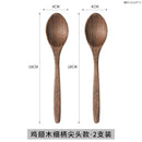 Ljojo Long Handle Wooden Soup Spoon Set of 6