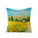 Ljojo Maple Leaf Sunflower Pillowcase for Living Room Bedroom Decor, 45*45cm