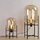 Ljojo Luxury Glass Floor Lamp LED Bedside Table Light Modern Nordic Minimalist Style
