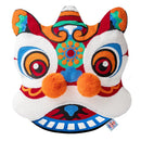 Ljojo 3D Lion Embroidery Velvet Tufted Cushion Pillow for Sofa, Home Decor