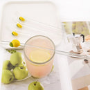 Ljojo Lemon Shaped Glass Drinking Straws Set with Brush Bag - Bar Drinkware