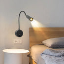 Ljojo 3W LED Reading Wall Lamp Flexible Adjustable Bedroom Night Light