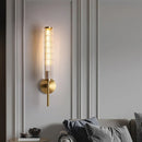 Clear Glass Gold Brass Wall Light Ljojo Sconce - Elegant Indoor Bedroom Foyer Lamp