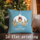 Ljojo Merry Christmas Pillow Covers for Sofa, Bedroom, Car - Rectangular Cushion Cover