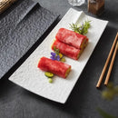 Ljojo Matte Ceramic Sushi Plate Long Strip Fish Dish Molecular Cuisine Tableware