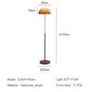 Retro Coffee Color Floor Lamp | Medieval Style Walnut Stand Lights for Living Room by Ljojo