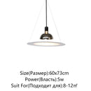 Ljojo LED Flying Saucer Ceiling Chandelier: Modern & Creative Bedroom Dining Room Hanging Lamp