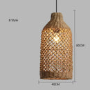 Bamboo Woven Pendant Lamp: Rattan Zen Tea House Lantern by Ljojo