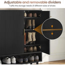 Ljojo™ 4-Door Shoe Storage Cabinet with Adjustable Shelves and Metal Legs