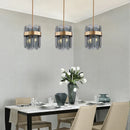 Nordic Living Room Crystal Pendant Lights Smoke Grey Modern Minimalist Glass Decor Dining Bedrooms by Ljojo