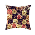 Flamingo Flower Rainforest Cushion Cover with Tropical Plant Animal Pattern by Ljojo