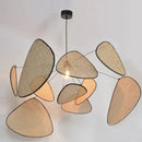 Ljojo Lotus Leaf Bamboo Weaving Chandelier Zen Tea Room Japanese Restaurant Lamp