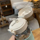 Ljojo 500ml Clear Leakproof Water Bottle with Straw - Portable for Travel & Office
