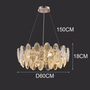 Ljojo Luxury Crystal Living Room Chandelier | Modern Dining Room Pendant Lamp Fixtures