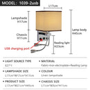 Ljojo LED Wall Lamps with Switch USB Reading Lights for Modern Home Decor