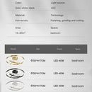 Ljojo Minimalist LED Ceiling Lamp for Bedroom & Living Room in Black, White, or Gold