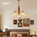 Ljojo Retro American Living Room Pendant Light Antique Glass Crystal Postmodern Bedroom Dining Room Light