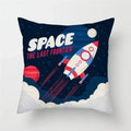 Cartoon Spacecraft Astronaut Rocket Pillowcase for Home Decor - Ljojo