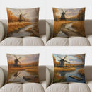 Autumn Windmill Pathway Decorative Pillow Cover by Ljojo - Sofa Bedroom Car Cushion Cover