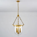 Modern Luxury LED Pendant Lights Polished Copper Chain Hanging Glass Jar Chandelier by Ljojo
