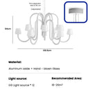 Ljojo Modern Canopy Shaped Metal LED Pendant Light | Industrial Simplicity Chandelier