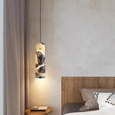 LED Pendant Light Remote Dimming Natural Marble Hanging Lamp for Dining Room Kitchen by Ljojo