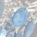 French Medieval Style Blue Shell Crystal Chandeliers Luxury Villa Duplex Living Room Decor Pendant Lights