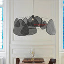 Japanese Handmade Rattan Vine Black Chandelier for Living Room by Ljojo