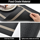 Ljojo 30x45cm Luxe Woven Vinyl Placemats for Kitchen & Dining