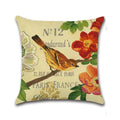 Cute Bird Pattern Pillowcase - Ljojo Decorative Linen Throw Pillow Case