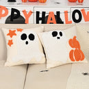 Ljojo 3D Ghost Easter Egg Embroidered Pillowcase Halloween Home Decor Pillow Covers