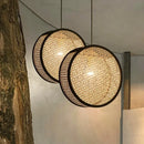 Japanese Bamboo Woven Rattan Chandelier Pendant Lamp - Modern Minimalist Restaurant Homestay Decor by Ljojo