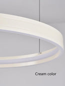 Ljojo Luxury Electroplated Circular Hall Light: Modern, Simple, Atmospheric Pendant