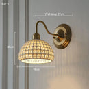 Brass Wall Lamp Retro Living Room Decor Glass Shade Study Lighting by Ljojo