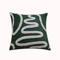 Christmas Boho Green Red 45x45 Tufted Pillow Cover, Farmhouse Sofa Decor, Ljojo Brand