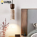 Ljojo Yellow Travertine Pendant Light - Elegant Cave Stone Hanging Lighting for Home Decor