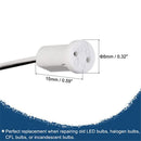 Ljojo Mini Bi-Pin Ceramic LED Bulb Socket for Halogen Incandescent LEDs