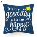 Flower Letter Print Cushion Cover for Stylish Home Decor by Ljojo